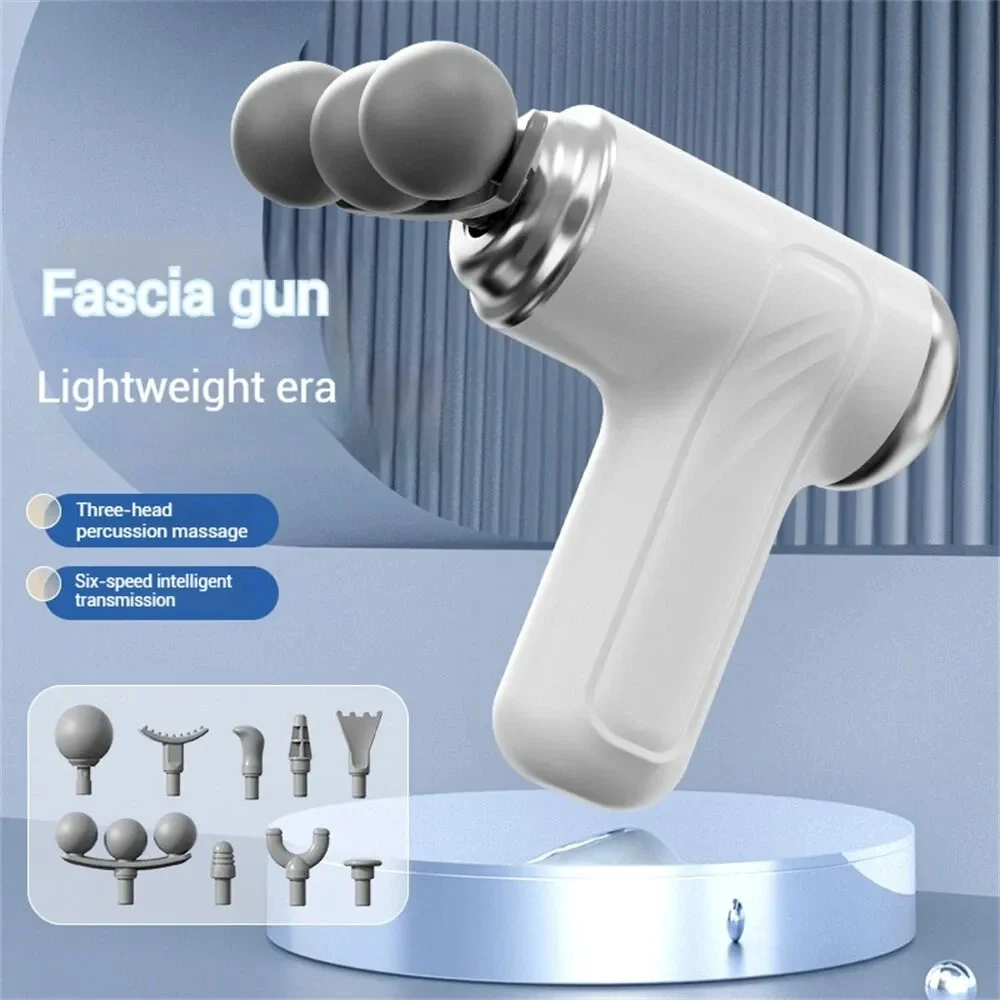 2052188_light-age-fascia-gun-deep-tissue-massage-gun-with-6-speed-multi-head-white Fascia Massage Gun Price in Bangladesh | Body Massager Machine BD | UltraTechGadget.com - Image 5